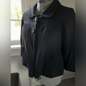 Cropped maternity pea coat